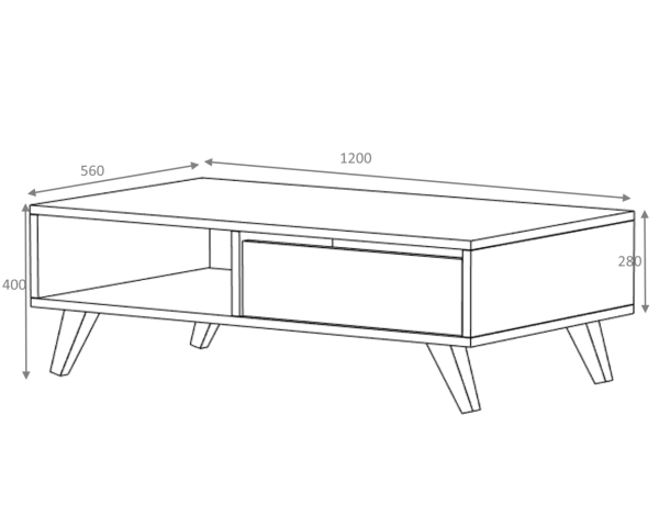 Dmodül Mira Orta Sehpa 120 cm