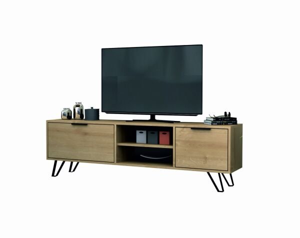 Kaster Tv Ünitesi 170 cm Meşe Metal Ayaklı