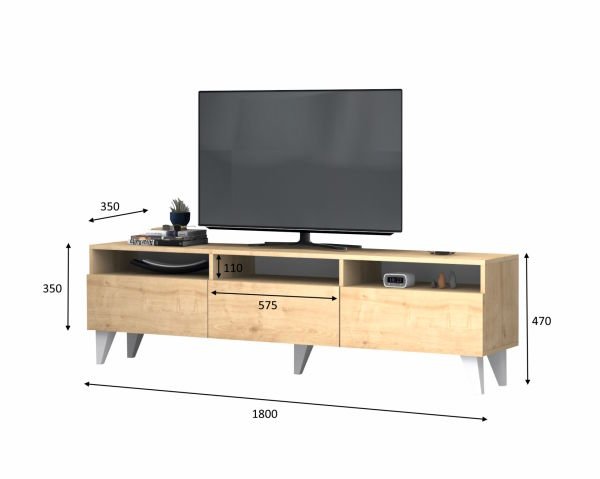 Deluxe Tv Ünitesi 180 cm Meşe
