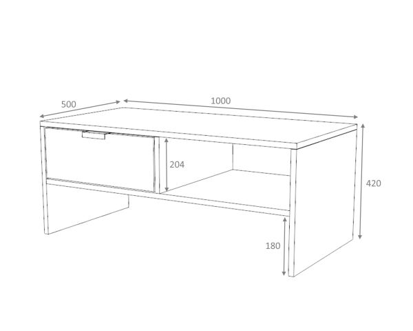 Dmodül Touch Orta sehpa 100 cm Ceviz