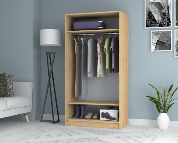 Mento Sürgülü  Gardırop 94cm Meşe Derinlik 52cm