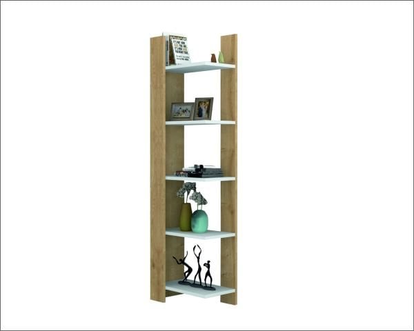 Dmodül Rio Dekoratif Kitaplık 45 cm Meşe Beyaz