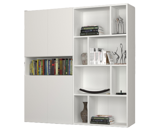 Dmodül House Kapaklı Raflı Kitaplık 150 cm