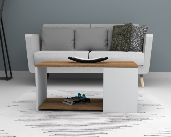 Dmodül Astor Sehpa 90cm Ceviz Beyaz