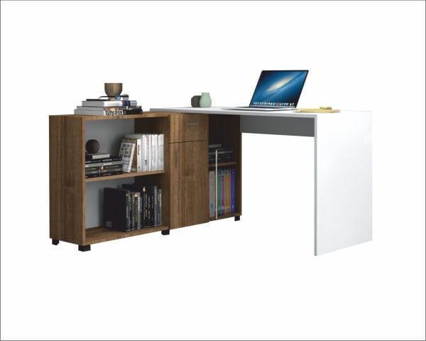 Dmodül Mia Çalışma Masası 210 cm Ceviz/Beyaz