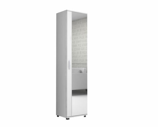 Rodex Aynalı Çok Amaçlı Dolap 45cm Beyaz
