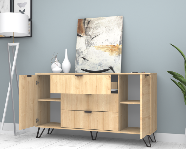 Dmodül Touch Konsol Çok Amaçlı Dolap 160 cm Meşe