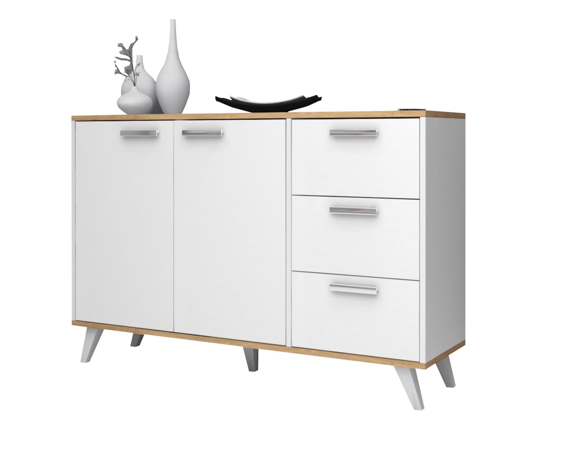 Dmodül Linea Konsol 135 cm Meşe Beyaz