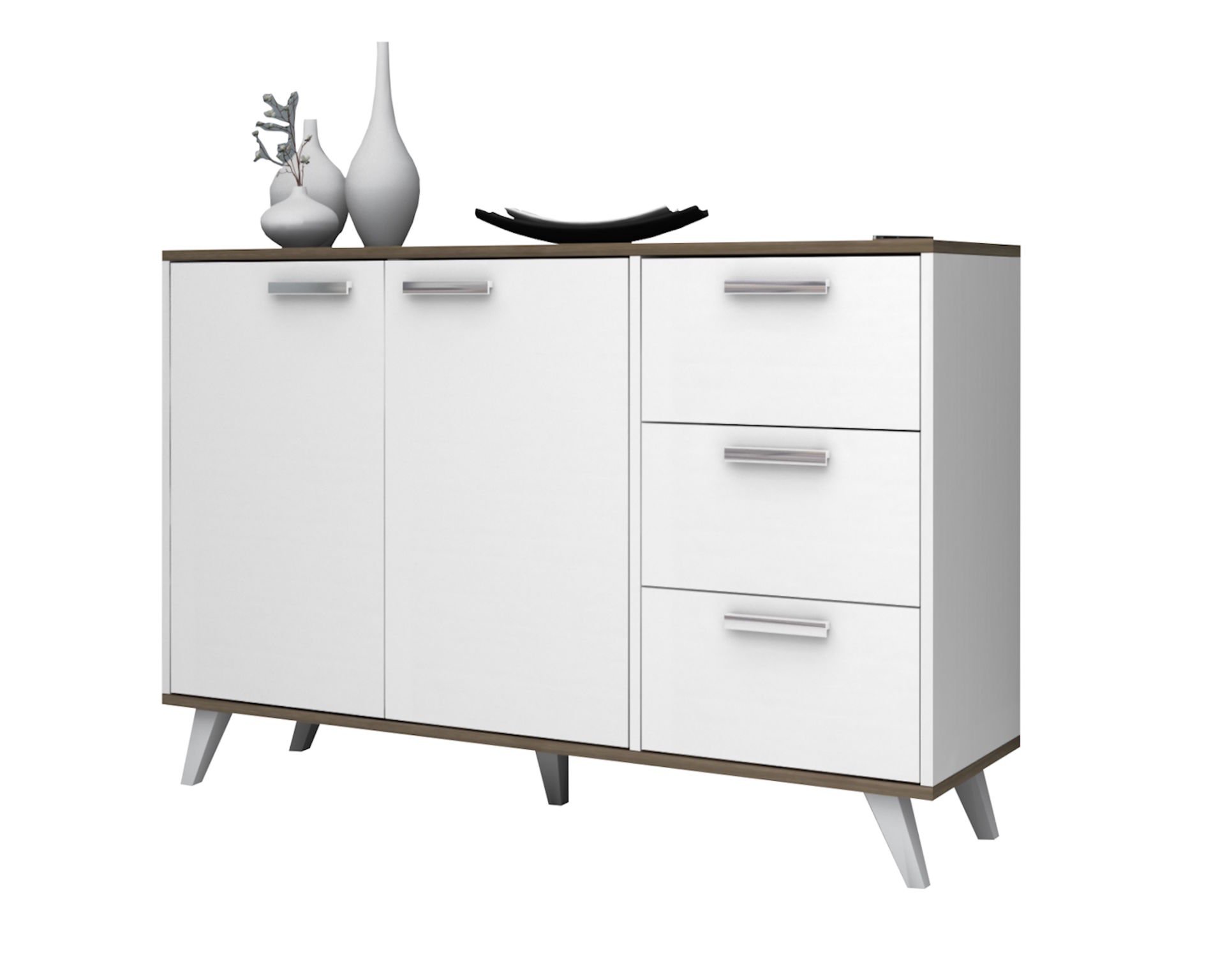 Dmodül Linea Konsol 135 cm Ceviz Beyaz