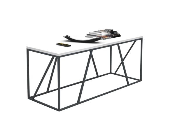 Dream Metal Ayaklı Orta Sehpa 120cm Beyaz