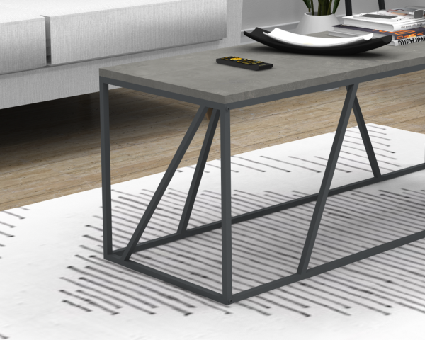Dream Metal Ayaklı Orta Sehpa 120cm Retro Gri