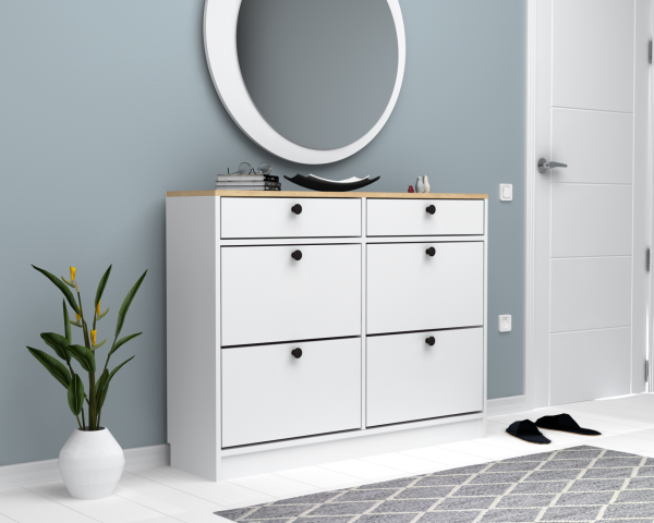 Dmodül Mod Ayakkabılık 120 cm Beyaz Derinlik 30cm