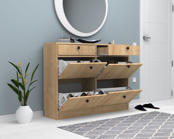 Dmodül Mod Ayakkabılık 120 cm Meşe Derinlik 30cm