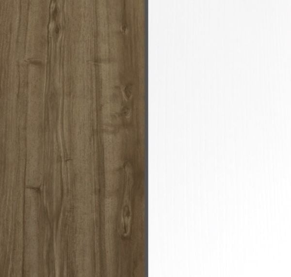 Dmodül Volge Aynalı Ayakkabılık 110 cm Ceviz Beyaz Derinlik 30cm