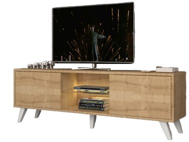 Dmodül Pronto Led Aydınlatmalı Meşe Tv Ünitesi 150 cm