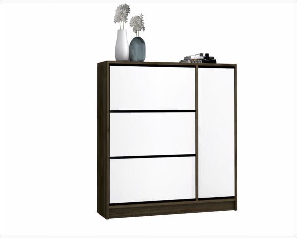 Dmodül Mod Ayakkabılık 105 cm Ceviz Beyaz Derinlik 30cm