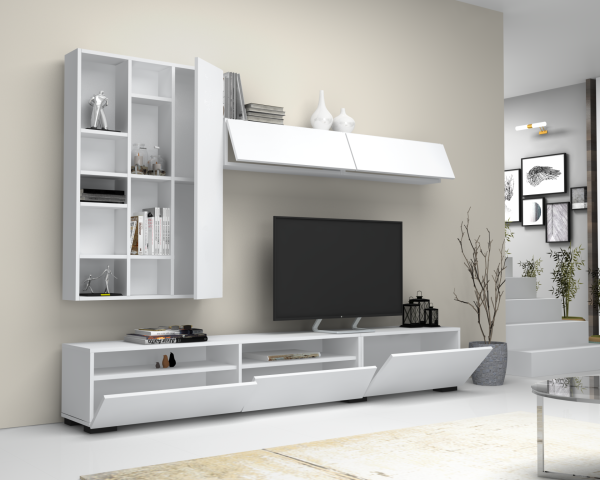Dmodül Lack 270 cm Duvar Ünitesi Beyaz