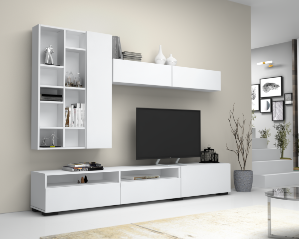 Dmodül Lack 270 cm Duvar Ünitesi Beyaz