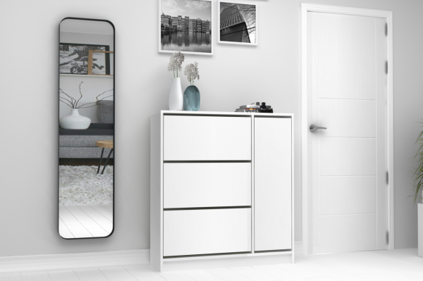 Dmodül Mod Ayakkabılık 105 cm Beyaz Derinlik 30cm