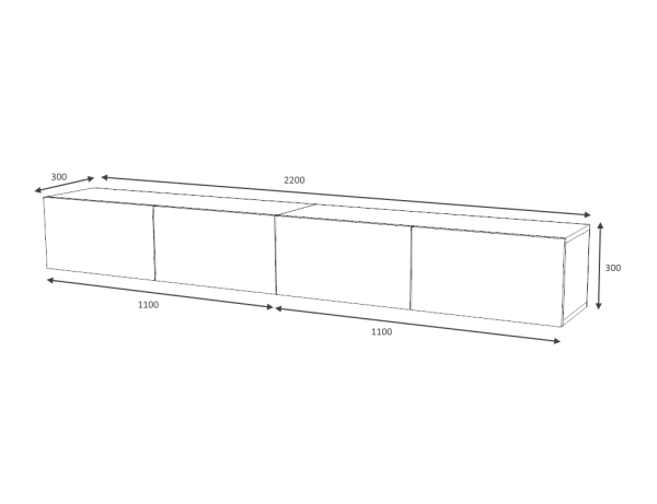 Dmodül Kober Tv Ünitesi 220 cm Safir Meşe