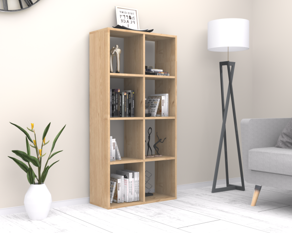 Dmodül Anser Dekoratif Kitaplık 70 cm Meşe