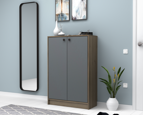 Dmodül Sirius Ayakkabılık 80 cm Ceviz Gri Derinlik 35 cm