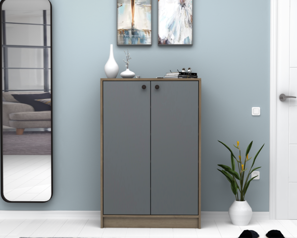 Dmodül Sirius Ayakkabılık 80 cm Ceviz Gri Derinlik 35 cm
