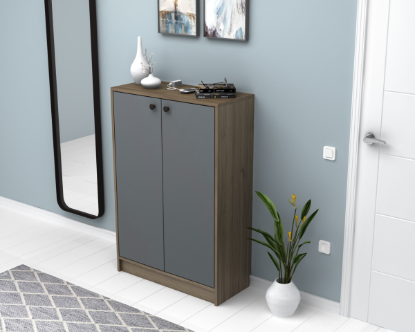Dmodül Sirius Ayakkabılık 80 cm Ceviz Gri Derinlik 35 cm