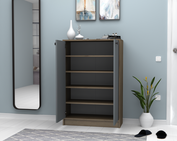 Dmodül Sirius Ayakkabılık 80 cm Ceviz Gri Derinlik 35 cm