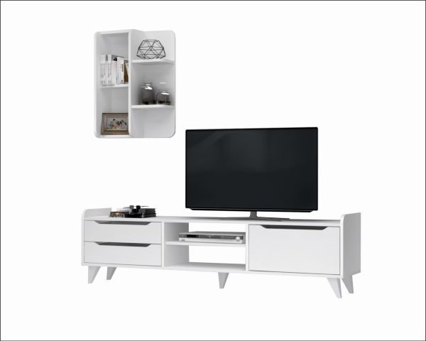 Dmodül Doruk Tv Ünitesi 180 cm Beyaz