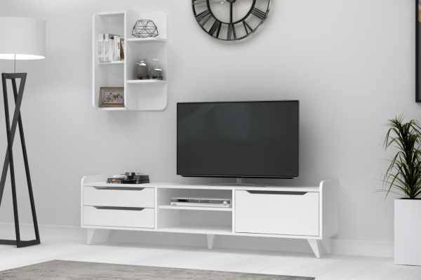 Dmodül Doruk Tv Ünitesi 180 cm Beyaz