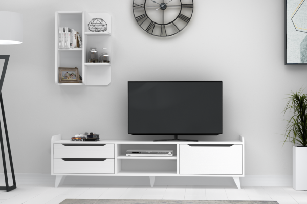 Dmodül Doruk Tv Ünitesi 180 cm Beyaz