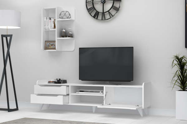 Dmodül Doruk Tv Ünitesi 180 cm Beyaz