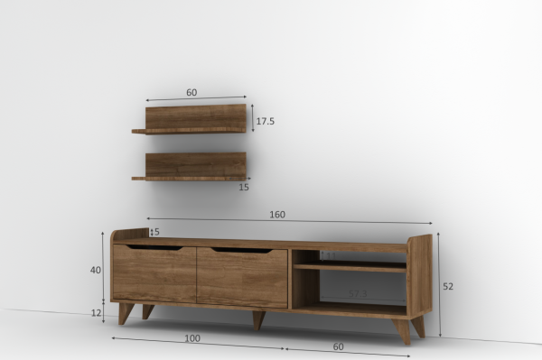 Dmodül Doruk Tv Ünitesi 160 cm Ceviz