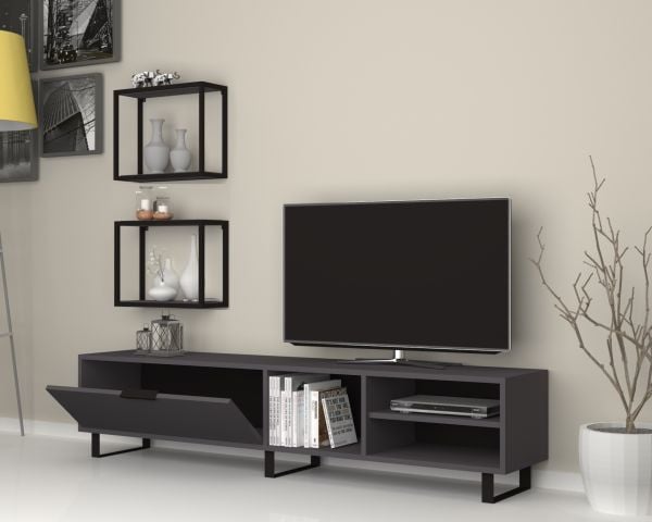 Dmodül Denza Metal Ayaklı Tv Ünitesi 180 cm Gri