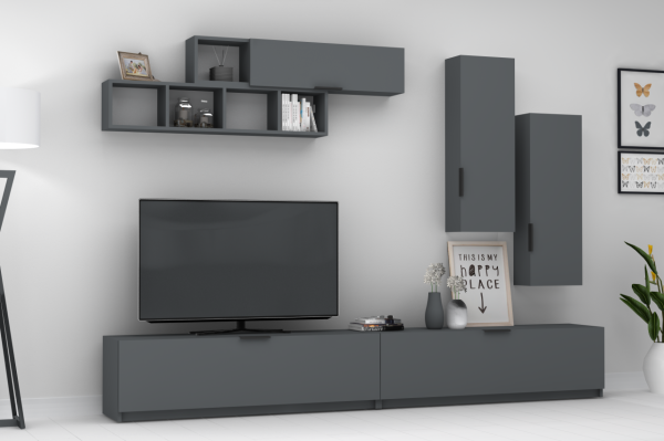 Dmodül Ege Tv Ünitesi 280 cm Gri