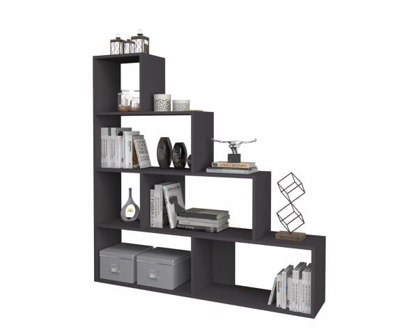 Dmodül Alis Dekoratif Kitaplık 145 cm Gri