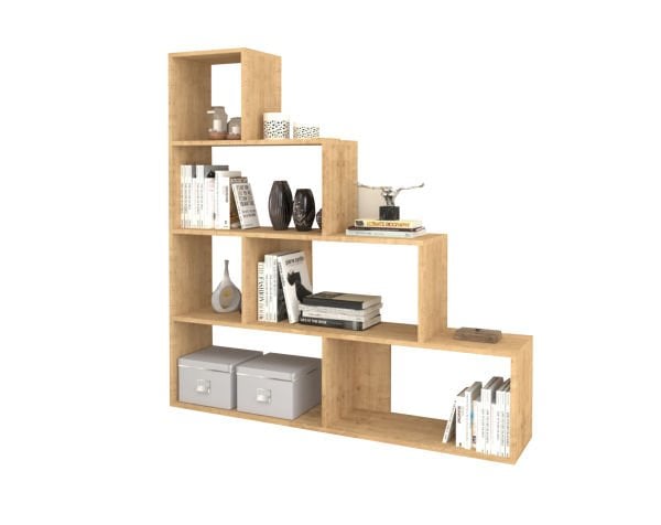 Dmodül Alis Dekoratif Kitaplık 145 cm Meşe