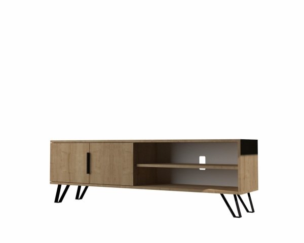 Dmodül Foot Metal Ayaklı Tv Ünitesi 160 cm Meşe