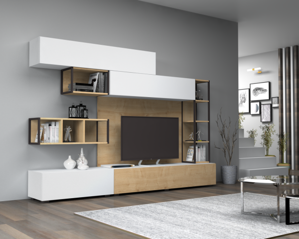 Dmodül Tronador Tv Ünitesi 260 cm Meşe-Byz