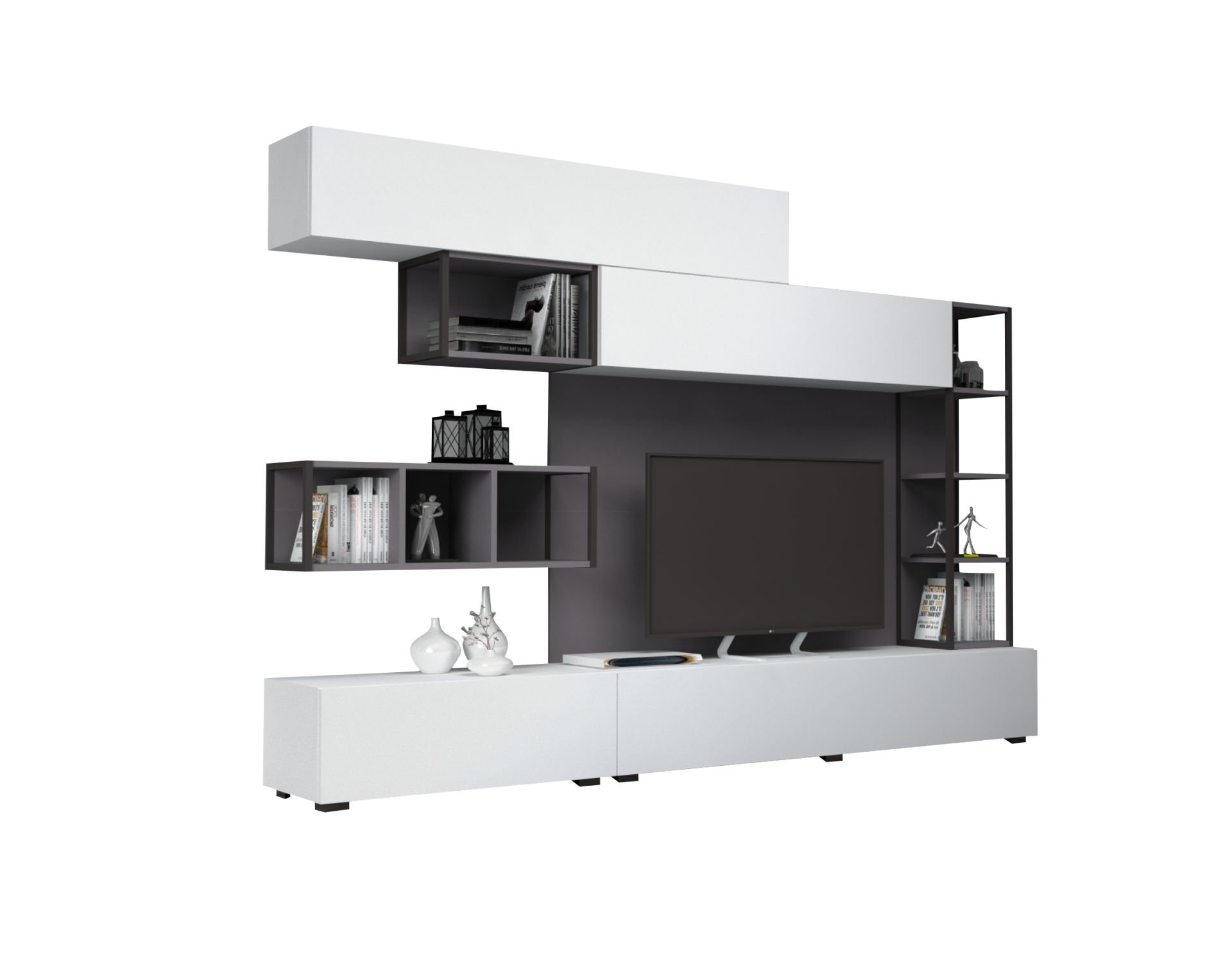 Dmodül Tronador Tv Ünitesi 260 cm Gri-Byz