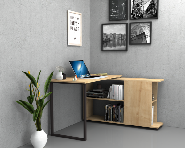 Dmodül Oslo Çalışma Masası Kitaplıklı 120 cm