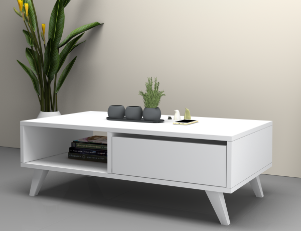 Dmodül Aster Orta sehpa 120 cm Beyaz