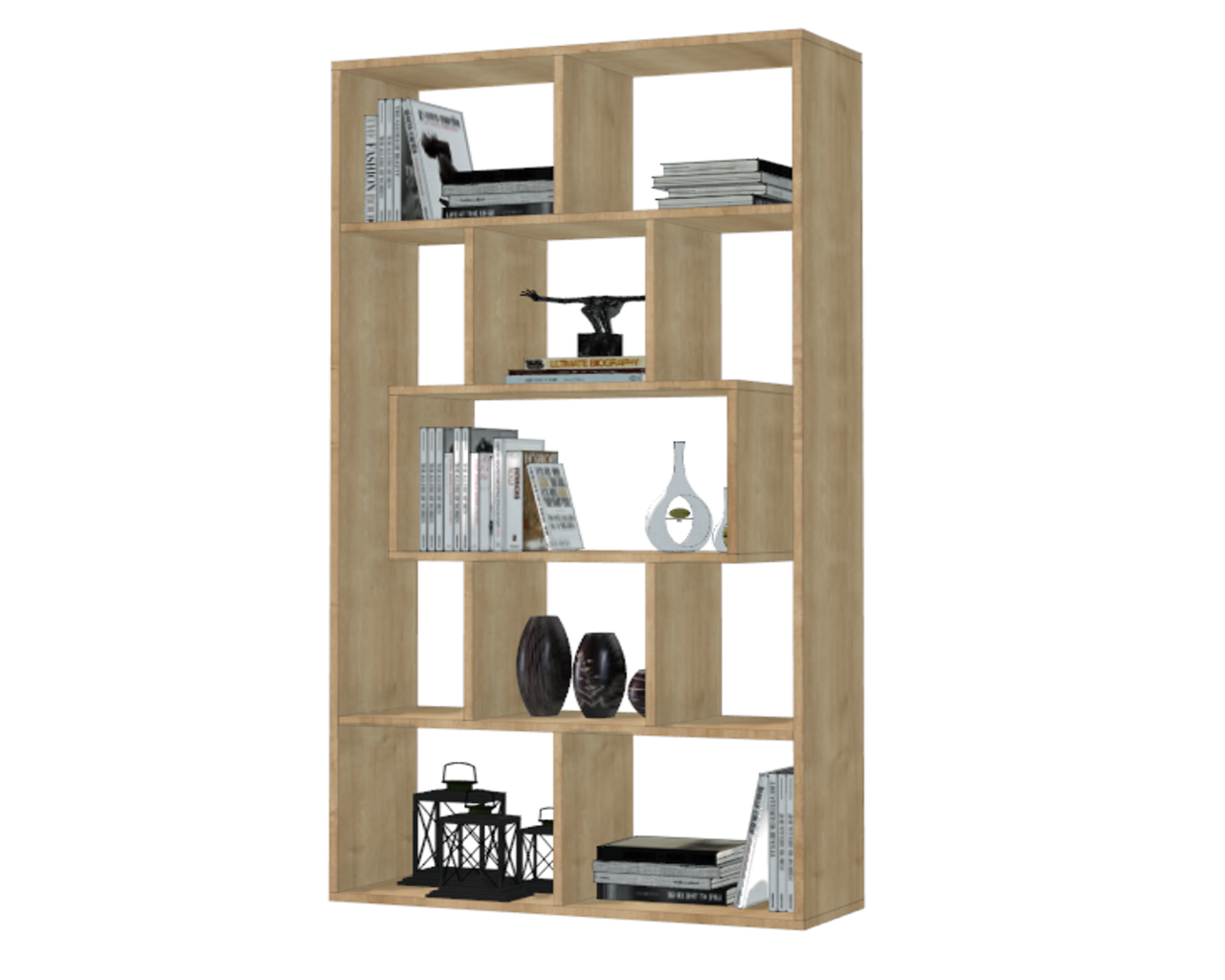 Dmodül Face Dekoratif Meşe Kitaplık 90 cm