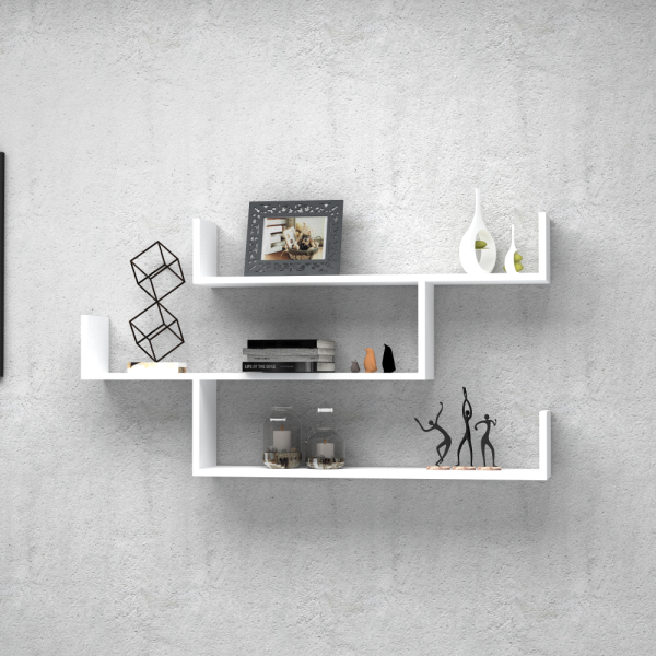 Dmodül Fitz Dekoratif Duvar Raf Beyaz