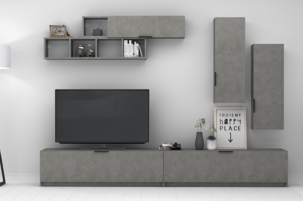 Dmodül Ege Tv Ünitesi 280 cm Retro Gri