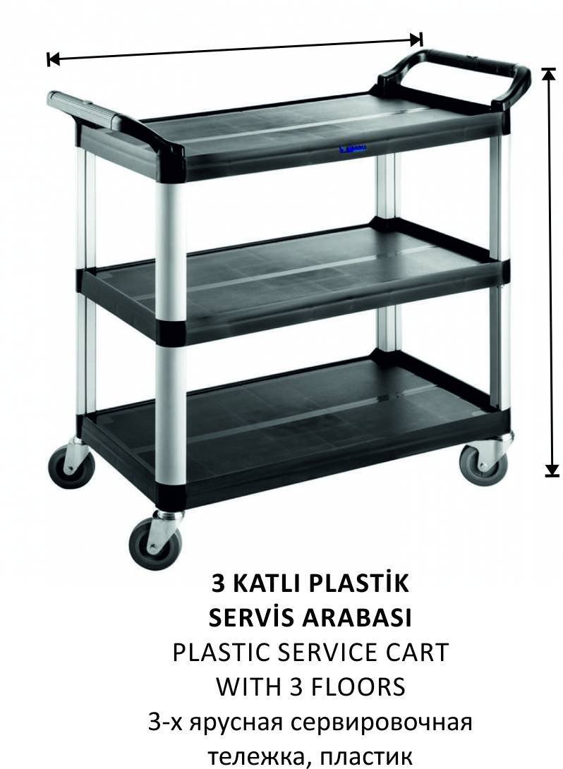 SERVİS ARABASI 3 KATLI PLASTİK