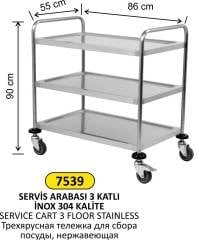 SERVİS ARABASI 3 KATLI PASLANMAZ