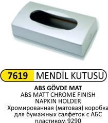 KAĞIT MENDİL KUTUSU ABS MAT KROM 9290
