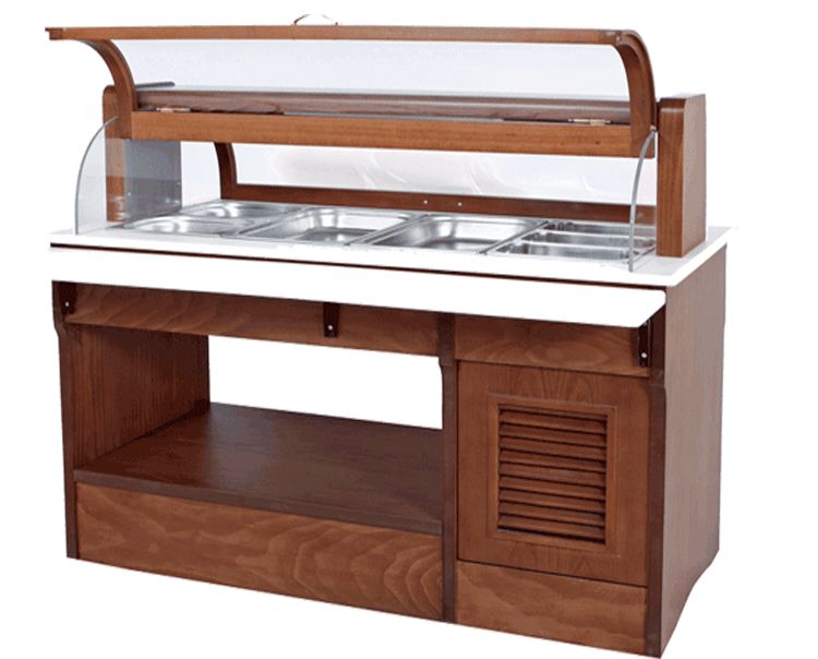 SALATA BAR ÜSTÜ KAPAKLI 70/105x155 H: 150 CM